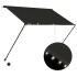 Toldo retráctil con LED gris antracita 150x150