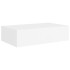 Estante con cajón de pared MDF blanco 40x23,5x10
