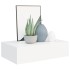 Estante con cajón de pared MDF blanco 40x23,5x10