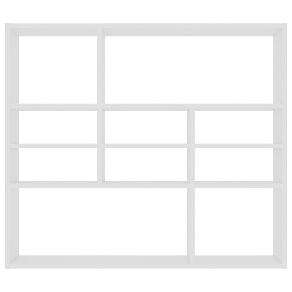 Estantería de pared madera contrachapada blanco 90x16x78