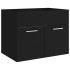 Armario para lavabo madera contrachapada negro 60x38,5x46