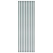 Postes de jardín 10 unidades 1,5 m metal verde