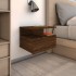 Mesita de noche flotante madera marrón roble 40x31x27