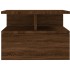 Mesita de noche flotante madera marrón roble 40x31x27