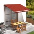 Toldo de lona naranja y marrón 350x250
