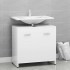 Armario de baño madera contrachapada blanco 60x33x61