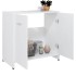 Armario de baño madera contrachapada blanco 60x33x61