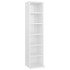 Estantería de CDs madera contrachapada blanco brillo