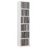 Estantería de CDs madera contrachapada blanco brillo