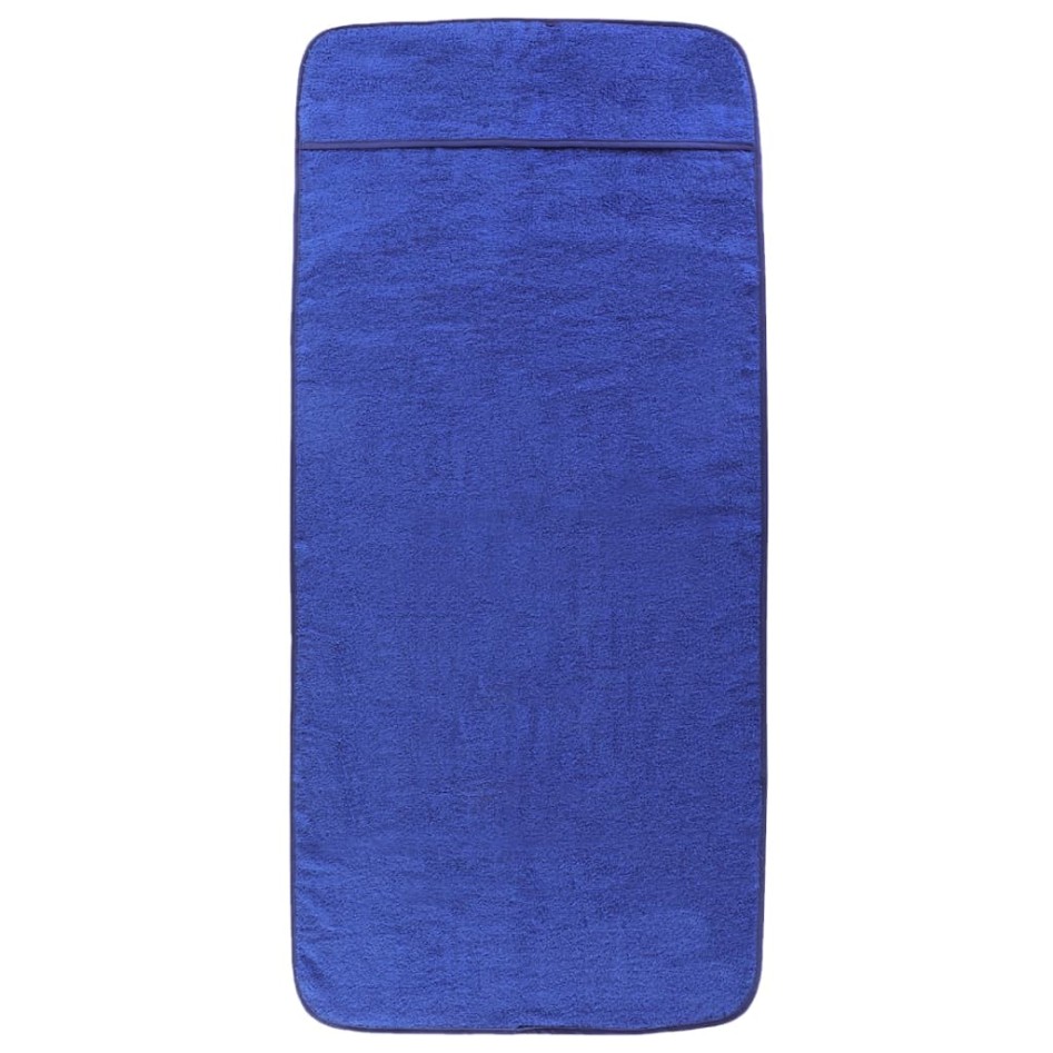 Toallas de playa 2 uds tela azul klein 400 g/m² 75x200