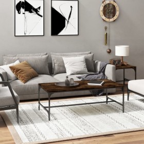 Mesa de centro madera contrachapada roble ahumado 100x50x35