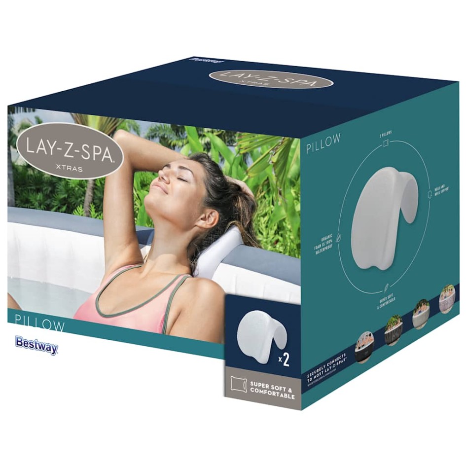 Bestway Lay-Z-Spa Almohada de bañera de hidromasaje 25x19,5x17,5