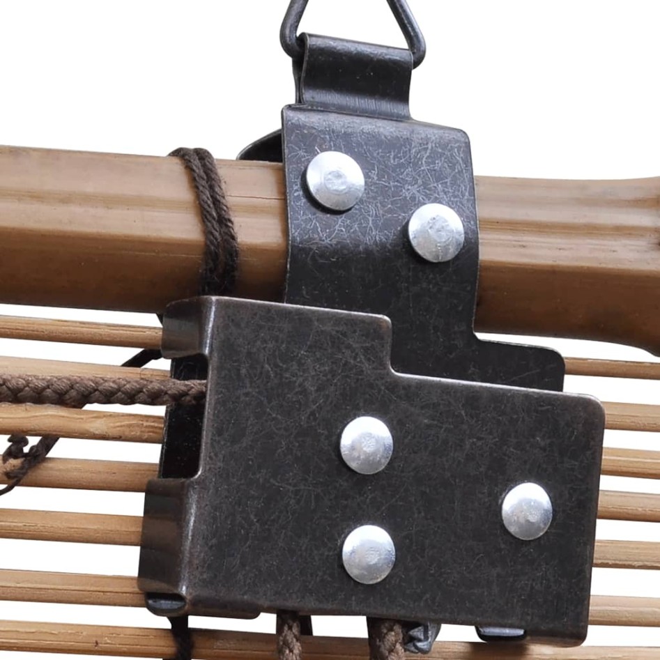 Persianas enrollables de bambú marrón 150x220