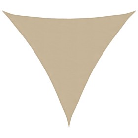 Toldo de vela triangular tela Oxford beige 5x5x5
