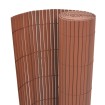 Valla de jardín de doble cara marrón PVC 90x300 cm