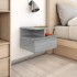 Mesita de noche flotante madera gris Sonoma 40x31x27