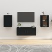 Muebles para TV de pared 2 uds negro 40x34,5x60 cm