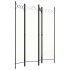 Biombo divisor de 4 paneles blanco 160x180
