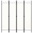 Biombo divisor de 4 paneles blanco 160x180