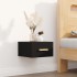 Mesitas de noche de pared 2 uds negro 35x35x20