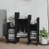 Armario auxiliar de madera contrachapada negro 60x26x60