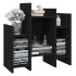 Armario auxiliar de madera contrachapada negro 60x26x60
