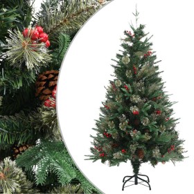 Árbol de Navidad con piñas verde PVC y PE 150