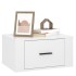 Mesitas de noche de pared 2 uds blanco brillante 50x36x25