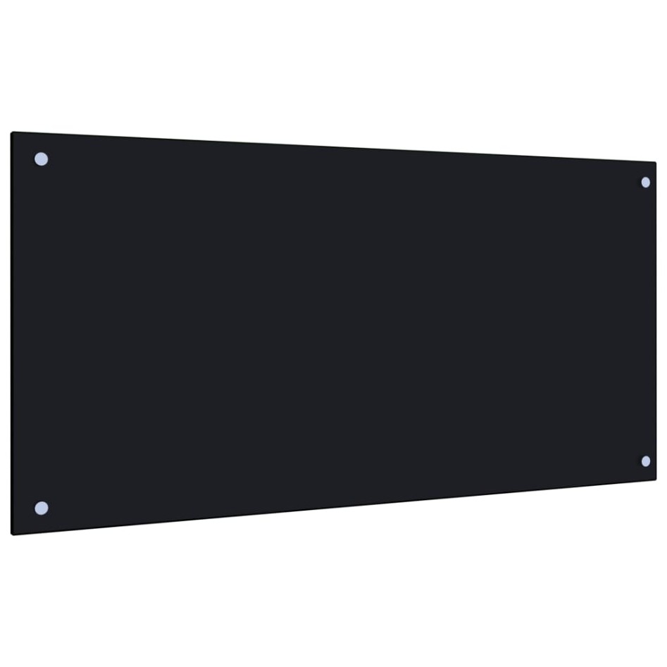 Protección salpicaduras cocina vidrio templado negro 100x50