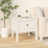 Mesa auxiliar de madera maciza de pino blanco 50x50x49