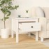 Mesa auxiliar de madera maciza de pino blanco 50x50x49