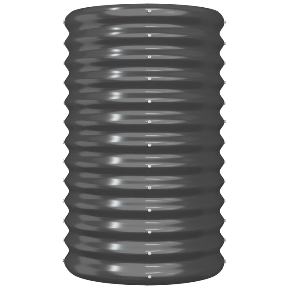 Jardinera acero con recubrimiento polvo antracita 40x40x68