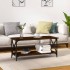 Mesa de centro madera y hierro roble ahumado 100x45x45