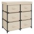 Armario almacenamiento con 6 cajones acero crema 55x29x55