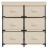 Armario almacenamiento con 6 cajones acero crema 55x29x55