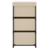 Armario almacenamiento con 6 cajones acero crema 55x29x55