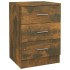 Mesita de noche madera contrachapada roble ahumado 38x35x56