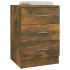 Mesita de noche madera contrachapada roble ahumado 38x35x56