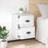 Mesitas de noche de pared 2 uds blanco brillante 41,5x36x53