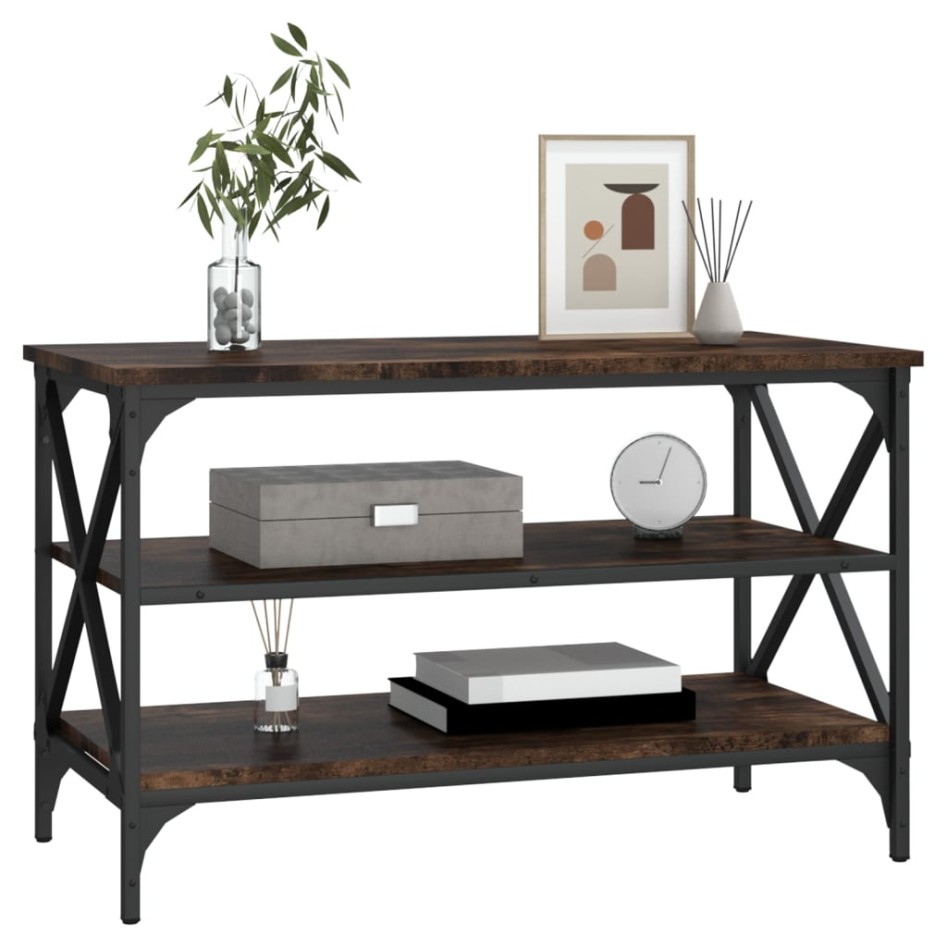 Mueble para TV madera contrachapada roble ahumado 80x40x50