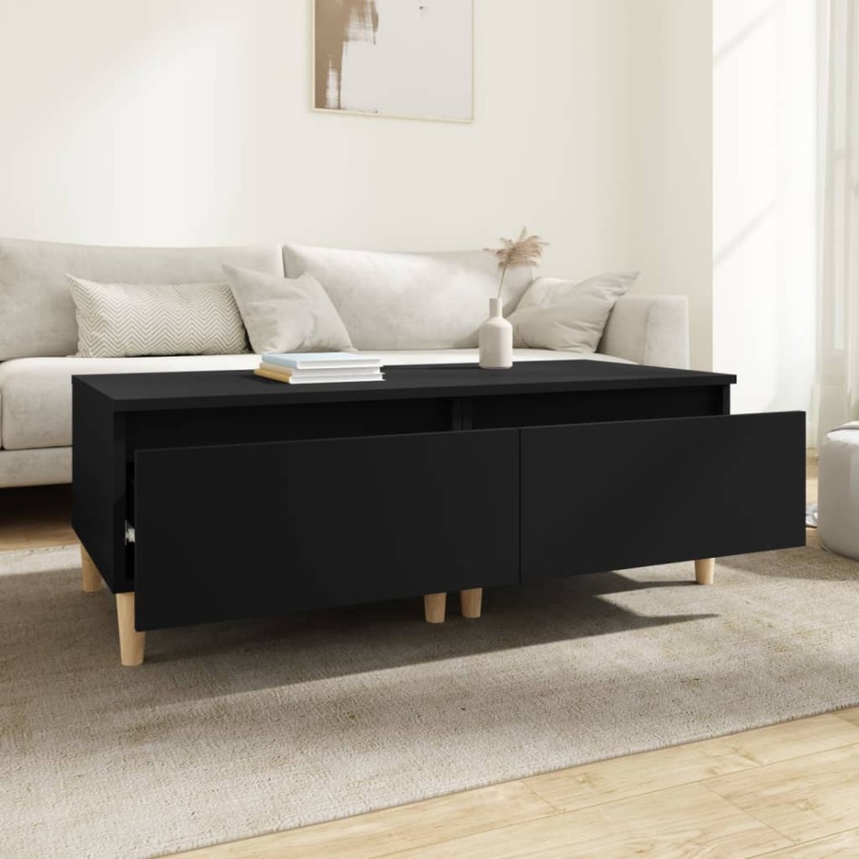 Mesas auxiliares 2 uds madera contrachapada negro 50x46x35