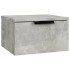 Mesita de noche de pared 2 uds color gris hormigón 34x30x20