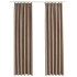 Cortinas opacas con ganchos 2 piezas gris topo 140x225