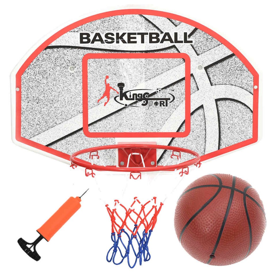 Juego de canasta de baloncesto de pared 5 piezas 66x44,5