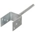 Anclajes de valla 6 uds acero galvanizado plateado 8x6x30