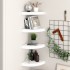 Estantes flotantes de pared 4 uds MDF blanco 25x25x3,8