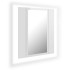 Armario espejo de baño LED acrílico blanco brillo 40x12x45
