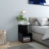Mesita de noche madera contrachapada negro 35x35x55