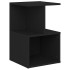 Mesita de noche madera contrachapada negro 35x35x55