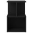 Mesita de noche madera contrachapada negro 35x35x55